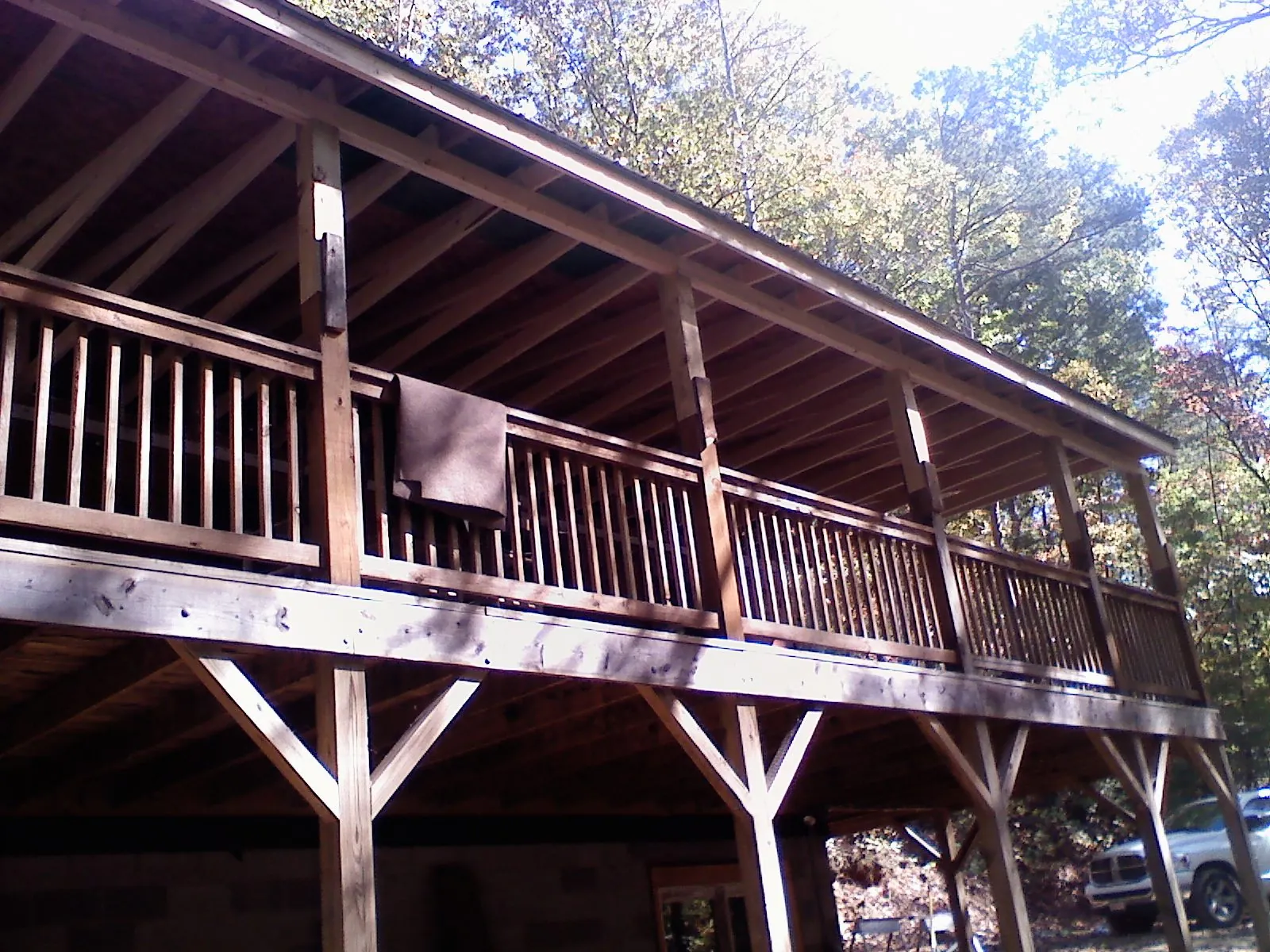 Timber framing under a new elevated porch and deck — Roof Leak Repair in Tall Timbers by Roofing Brothers